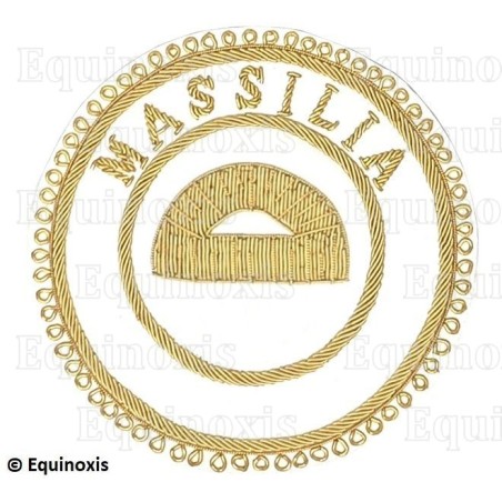 Badge / Macaron GLNF – Grande tenue provinciale – Grand Surintendant – Massilia – Brodé main